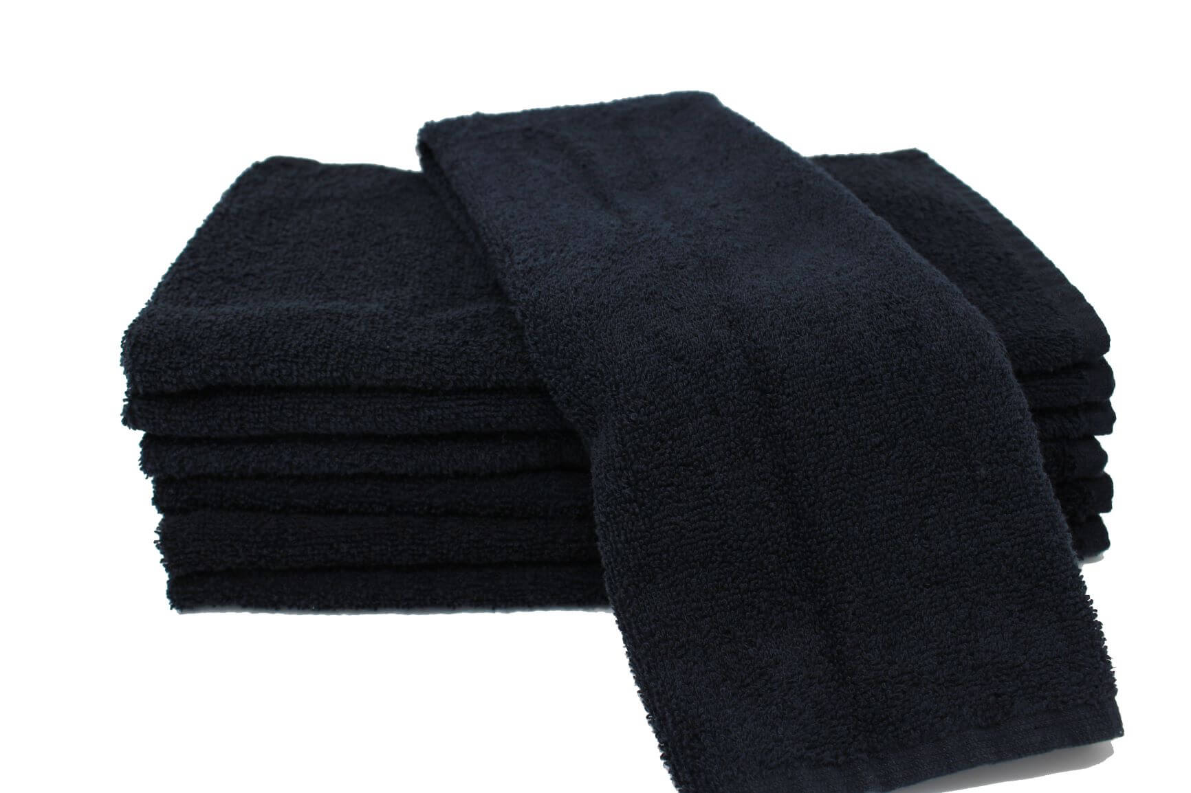 15x25 Black Hand Towels, Wholesale